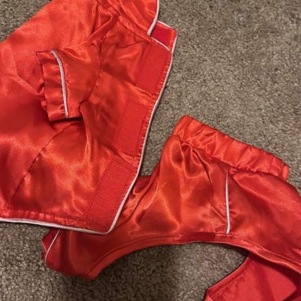 Red Satin Pet Pajamas